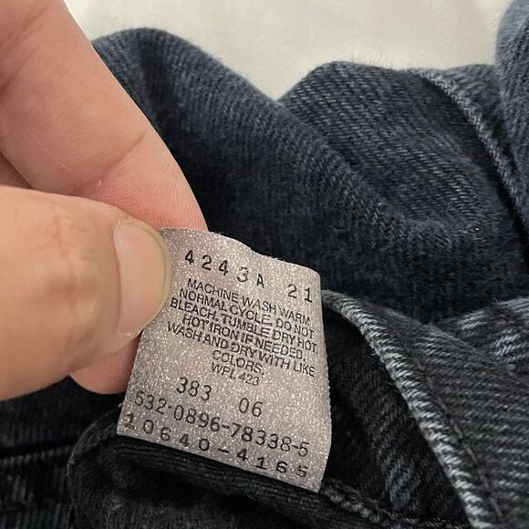 Levi's SilverTab Jeans Womens Medium 11/12 Dark Blue Guys Fit USA Vintage 90s - Picture 5 of 11